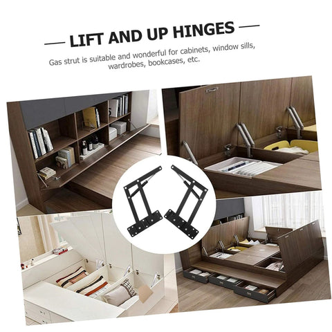 Drop leaf hinges for folding furniture on cabinets and sofas