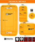 Technical details of Silicone Tool Tray Set 4 Piece Magnetic Non Slip Anti Scratch Heat Resistant Up To 248F 120C.