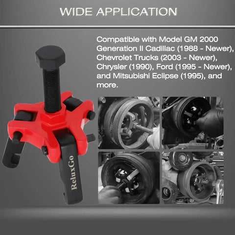 Adjustable 3 Jaw Harmonic Balancer Puller Tool Kit for Auto Engine Damper Removal with 24 Mm Drive and Forcing Screws
