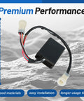 CDI Box Replacement For Yamaha Tri-Moto YTM 225 Moto-4 YFM 200 29U-85540-21-00 Easy Install shown with wires and connectors
