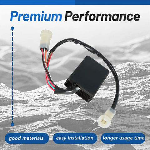 CDI Box Replacement For Yamaha Tri-Moto YTM 225 Moto-4 YFM 200 29U-85540-21-00 Easy Install shown with wires and connectors