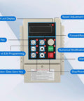 VFD Inverter Frequency Converter For Motor Speed Control, 220V Fifty To Sixty Hz, 0.75KW with keypad controls and display