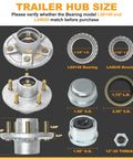 Diagram of Trailer Hub Kit 5 Bolt 4.5 Inch For 1 To 1.375 Inch Tapered Axles With 84 Spindle Includes L44649 And L68149