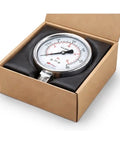 2.5 Inch Glycerin Filled Pressure Gauge 0 To 300 PSI 20 Bar With One Quarter Inch NPT Lower Mount, in cardboard box