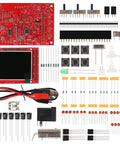 DIY Oscilloscope Kit With Two Point Four Inch TFT Display 1MSPS Digital Scope components including SMD parts and probes