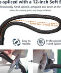 Two Pack Half Inch By Twenty Foot Dock Lines With Twelve Inch Loop For Docking And Mooring A Workhorse Marine Grade Nylon Double Braided Rope Low Stretch High Strength Fray Resistant Easy Handling Black pre-spliced with 12-inch soft eye