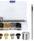 2mm Copper Grommet Kit With Eyelets And Washers In Plastic Storage Box For Shoes Bags Clothes Leather Crafts Paper And DIY Projects All In One Fastener Set For Crafting Enthusiasts