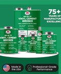 Pro Grade Toluene Free Vinyl Cement 1 Oz Adhesive For PVC And Vinyl Repairs product range with 75+ years of manufacturing excellence