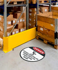 Warning Floor Decal For Machinery Areas Danger Exposed Conveyors And Moving Parts Can Cause Severe Injury with high traction