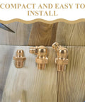 Top Tier CLISPEED Grease Nipple Kit Offers 9 Precision Copper Fittings For Heavy Duty Excavators And Cars Featuring Easy Install M8 Threads Plus Caps For Super Long Lasting Hydraulic System Performance You Need, 3 brass fittings