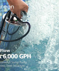 One Point Five Hp Submersible Sump Pump Brings Real Grunt To Move Six Thousand Gallons An Hour Using An Auto Tethered Float Switch in action