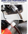 Close-up of No Strings Attached Cordless Fuel Transfer Pump With Auto Stop showing tight seals for leak-proof performance.