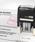 Built Tough Self Inking Date Stamp For Shipping And Expiration Tags Black Ink With Spin Bands on customs invoice.