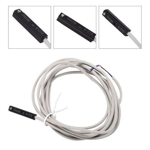 2 Pack D Z73 Magnetic Reed Sensor Proximity Switch For Air Cylinder Induction Switch With Red LED Indicator, 5 To 24 V DC AC