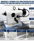 Heavy Duty Pneumatic CNC Four Axis Telescopic Tailstock MT 4 Live Center with cast iron base, vibration damping, measures 230x148mm.