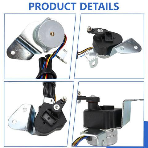 0G6452 stepper motor assembly with silver metal housing and multicolor wiring (front view)