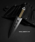Six Piece Tactical Combat Kunai Throwing Knife Set With Sheath Case, 440 stainless steel blade in padded nylon sheath