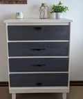 Dresser refinished with All In One Refinishing Paint For Furniture And Cabinets Quart Pewter Color No Stripping No Sanding No Priming Needed Quick And Easy Application Durable Finish For Lasting Look And Smooth Coverage On Wood Surfaces.