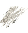 Pack Of Twenty Silver Plated Teardrop Headpins With 22 Gauge Shaft And 2 Inch Length Brass Base Jewelry Findings For DIY Jewelry Making Dope Metal Findings For Earrings And Necklaces And Small Craft Projects, silver headpins pile