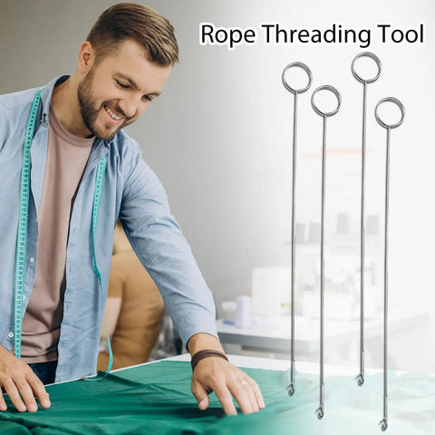 10-Piece Loop Turner Kit With 10.4 Inch Stainless Steel Hooks And Latch Hook For Fabric Tubes Belts And DIY Crafts