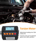 Pro Grade Digital Torque Wrench With Backlit Display And Half Inch Drive Includes Three Eighths Inch And Quarter Inch Adapters Sound And Light Alarm High Accuracy Real Time Ft Lb And Nm Readouts Four Torque Units For Automotive And Industrial Use on engine repair