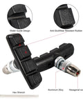 V-Brake Pads 55mm Set for Bikes, 2 Pairs Universal Brake Shoes Black, Durable Rubber Blocks with Hex Wrench and V-Shaped Slots