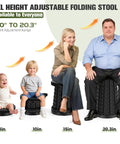Upgraded XXL Collapsible Stool Portable Folding Chair With Safety Lock, 1000 Lb Capacity, adults and children sitting