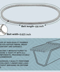 Beefy Five Eighths Inch Mower Deck Belt for Bad Boy 54 Inch ZT Elite Maverick HD CZT 54 Decks Heavy Duty Replacement Compatible With Maverick MZ Magnum 041156000 TCU18603, 156-inch x 5/8-inch rubber belt