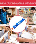 Rock Solid Adjustable Router Base Guide With Portable Saw Rail Track System to nail every woodworking cut, blue guide rail shown.