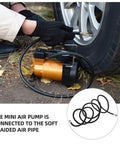 Flexible Airbrush Hose Extension With Gotta Love Flexibility And Plug And Play Quick Connect For Smooth Spray Painting Flow Plus Universal 1/8 Connector For Zero Hang Ups connected to a mini air pump.
