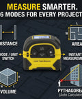 2 In 1 Laser Tape Measure With 130 Ft Digital Laser And 16 Ft Manual Tape, Magnetic Hook, Pythagorean Calculations, Area And Volume, LCD Screen, Inch Metric Ft Unit For Builders, Carpenters, And DIY Woodworking Pros on 6-mode display