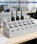 Wall Mount Walkie Talkie Holder With Heavy Duty Boss Grade Design And Number Labels Universal Two Way Radio Organizer