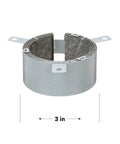 Fire Barrier Ultra Plastic Pipe Device With 3 Inch Metal Collar Assembly For Heat Expanding Ultra GS Material For 3 Inch Non Metallic Pipe Penetrations Easy Install Fire Stop System Tested To 3 Hours ASTM E814 UL 1479 CAN ULC S115 displaying one-piece metal collar