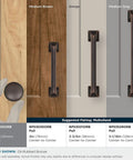 Display of Oil Rubbed Bronze Edona One And A Quarter Inch Cabinet Knob Set, 10 Pack, Classic Drawer Hardware For Cabinets And Furniture.
