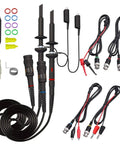 Advanced Oscilloscope Probe Kit With 200MHz Bandwidth, Ten To One And One To One Switchable, BNC To Minigrabber Leads set
