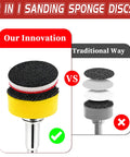 63 Piece 1 Inch Sanding Discs Kit With Hook And Loop showing innovation vs traditional method
