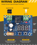 Dual Pack 12V 36V DC Low Voltage Protector Disconnect Switch Auto Cutoff Over Discharge Guard For Lead Acid And Lithium Batteries Ideal For Solar Panel Lighting Systems And Battery Management Module wiring diagram with display, terminals, and buttons
