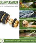 Super Cool Garden Hose Quick Connector 3 4 Inch Male Female Adapter Kit With Sealing Washer For Easy Fix Up And Leak Proof Sprinkler Connection brass quick connect for garden watering