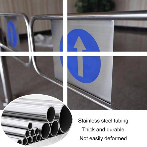 Heavy Duty Self Closing Swing Gate Built Tough With Galvanized Steel For Warehouse Security and Retail Entrances showing stainless steel tubing.