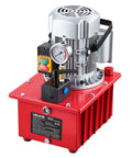 Front view of Electric Hydraulic Pump 750W 10000 PSI Heavy Duty Power Pack 120V Single Acting Hydraulic Unit With Manual Valve