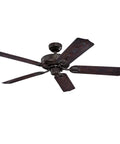 Deacon 52 Inch Oil Rubbed Bronze Indoor Outdoor Ceiling Fan with Five Blades Weatherproof Finish Strong 5104 CFM Airflow