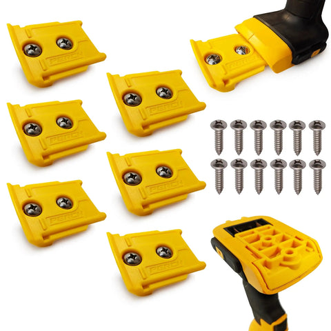 6 Pack Tool Holder For M18 M18V Cordless Tools Snap Fit Tool Organizer With Wall Mount, screws, and drill holder