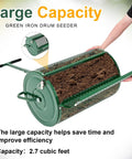 24 Inch Compost Spreader For Peat Moss And Manure Lightweight Metal Mesh Roller With Adjustable T Shaped Handle Easy Roll Lawn Garden Topsoil Spreading Tool For Mulch And Soil Green