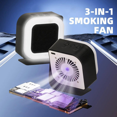 DIY Solder Smoke Absorber And Portable Fume Extractor, 15000RPM High-Flow Fan for soldering with LED light and cooling