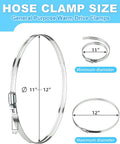 Rock Solid Six Pack Of 12 Inch Stainless Steel Hose Clamps That Are Heavy Duty And Perfect For Fixing Large Dryer Vents Or Intercoolers While Handling Automotive Plumbing Repairs With Total Ease. 11-12 in stainless steel hose clamp size chart