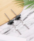2 Pack Bathroom Sink Pivot Rod Replacement Moen 11985 Heavy Duty Drain Rod Kit with gray plastic knobs and metal rods.