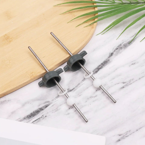 2 Pack Bathroom Sink Pivot Rod Replacement Moen 11985 Heavy Duty Drain Rod Kit with gray plastic knobs and metal rods.