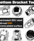 Beefy 20Cr Steel Bottom Bracket Tool With Anti Drop Device Standard 20 Tooth Extractor Sleeve For Shimano Octalink ISIS