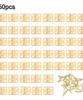 Vintage Brass Cabinet Hinges Set 50 Pieces Small 8x10mm Hinges For Drawers Jewelry Boxes Tiny Chests Wooden Cases