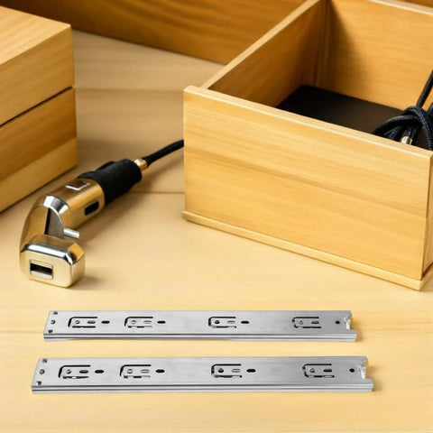 14 Inch Stainless Steel Drawer Slides Side Mount With Ball Bearing Rails for kitchen pantry dresser cabinets and furniture upgrades
